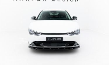 Тюнинг накладка (юбка) на передний бампер Kia EV6 Mk1 Maxton design фото