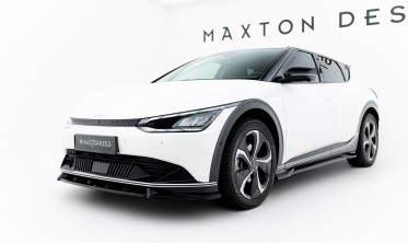 Тюнинг накладка (юбка) на передний бампер Kia EV6 Mk1 Maxton design фото