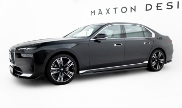 Тюнинговые накладки (листвы) под боковые пороги BMW 7 G70 standard / M-pack фото