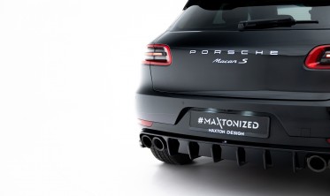 Тюнінг дифузор (накладка) на задній бампер Porsche Macan Mk1 фото