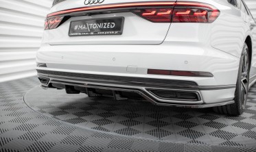 Тюнинговый диффузор (накладка) на задний бампер Audi A8 D5 S-Line Maxton-design фото