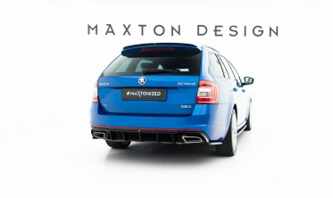Диффузор заднего бампера SKODA OCTAVIA RS MK3 / MK3 FL глянцевый фото