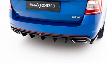 Диффузор заднего бампера SKODA OCTAVIA RS MK3 / MK3 FL глянцевый фото