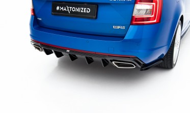 Диффузор заднего бампера SKODA OCTAVIA RS MK3 / MK3 FL глянцевый фото