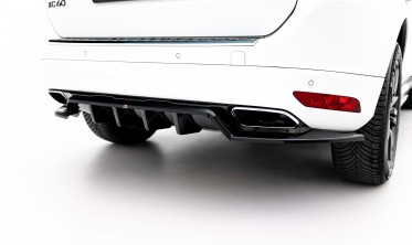 Тюнінг дифузор (накладка) на задній бампер Volvo XC60 Mk1 2013-2017 Maxton design фото