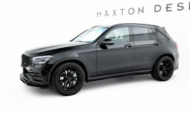Тюнинговые накладки (листвы) под пороги Mercedes GLC Coupe C253 / SUV X253 вар. 2 фото