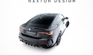 Тюнинг диффузор на задний бампер BMW 4 G22 / G23 M-Pack под одинарные насадки фото