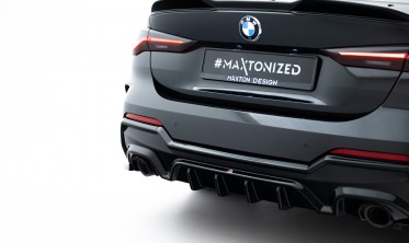 Тюнинг диффузор на задний бампер BMW 4 G22 / G23 M-Pack под одинарные насадки фото