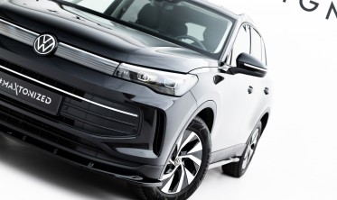 Нижний тюнинг диффузор (юбка) на передний бампер VW Tiguan Mk3 вар. 2 фото