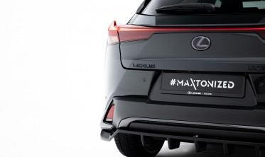 Тюнинг диффузор (сплиттер) на задний бампер Lexus UX Mk1 F-Sport  фото