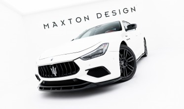 Нижний тюнинг диффузор (юбка) на передний бампер Maserati Ghibli Modena Mk3 фото