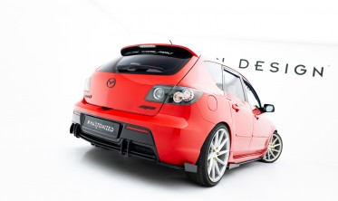 Центральный тюнинг диффузор на задний бампер Mazda 3 MPS Mk1 EU версия Street Pro фото