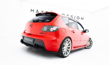 Боковые накладки (элероны) на задний бампер Mazda 3 MPS Mk1 EU версия (Street Pro) фото