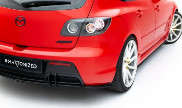 Боковые накладки (элероны) на задний бампер Mazda 3 MPS Mk1 EU версия (Street Pro) фото