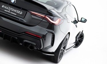 Боковые элероны на задний бампер BMW 4 G22 / G23 M-Pack вар. 7 фото