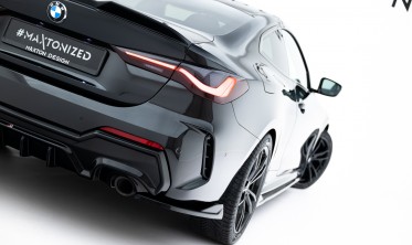 Боковые тюнинг накладки на задний бампер BMW 4 G22 / G23 M-Pack вар. 8 фото