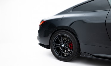 Боковые тюнинг накладки на задний бампер BMW 4 G22 / G23 M-Pack вар. 8 фото