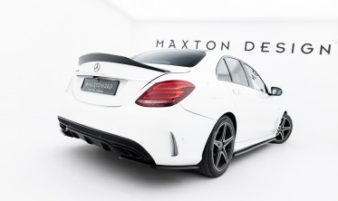 Бокові тюнінг накладки на задній бампер Mercedes C W205 Sedan AMG-Line фото