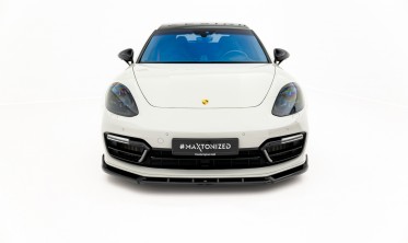 Нижний диффузор на передний бампер Porsche Panamera 971 рестайл вер. 2 фото
