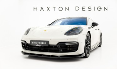 Нижний диффузор на передний бампер Porsche Panamera 971 рестайл вер. 2 фото