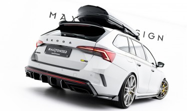 Бокові тюнінг накладки Maxton-design на задній бампер Skoda Octavia RS Liftback / Combi Mk4 вар. 8 фото