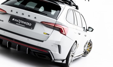 Бокові тюнінг накладки Maxton-design на задній бампер Skoda Octavia RS Liftback / Combi Mk4 вар. 8 фото
