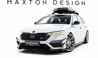 Тюнинг накладка на передний бампер Skoda Octavia Mk4 RS Maxton design вар. 4 фото