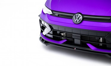 Тюнінг накладка (губа) на передній бампер VW Golf MK8 R рест. Maxton design вар. 1 фото