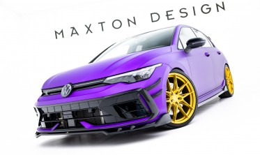 Тюнінг накладка (губа) на передній бампер VW Golf MK8 R рест. Maxton design вар. 1 фото