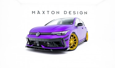 Передний сплиттер + боковые закрылки на бампер VW Golf MK8 2024- R версия фото