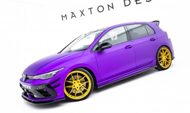 Тюнинг диффузоры (листвы) на боковые пороги VW Golf MK8 R версия вар. 5 Maxton design фото