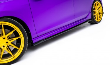 Тюнинг диффузоры (листвы) на боковые пороги VW Golf MK8 R версия вар. 5 Maxton design фото