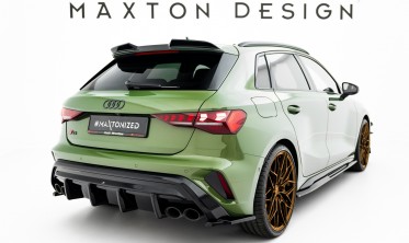 Боковые тюнинг накладки на задний бампер Audi S3 8Y рестайл Sportback вар. 3 фото