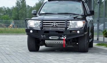 Защитная дуга для силового бампера Toyota Land Cruiser J200 вариант 2 фото