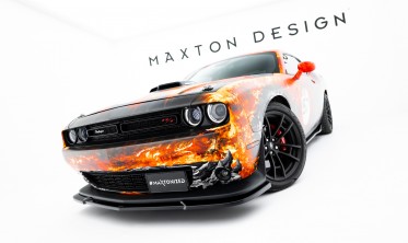 Тюнинговая накладка (юбка) на передний бампер Dodge Challenger GT Mk3 рестайл фото