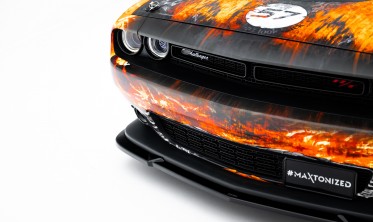 Тюнинговая накладка (юбка) на передний бампер Dodge Challenger GT Mk3 рестайл фото