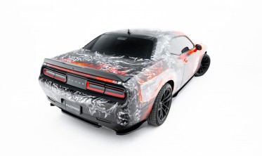 Тюнінг накладки на край заднього бампера Dodge Challenger MK3 RT рестайл фото