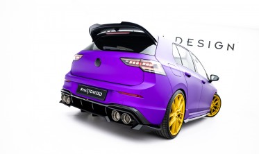 Тюнинг диффузор (юбка) на задний бампер VW Golf MK8 R вар. 2 фото