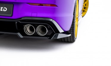 Тюнинг диффузор (юбка) на задний бампер VW Golf MK8 R вар. 2 фото