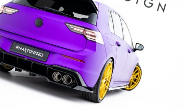 Тюнинг диффузор (юбка) на задний бампер VW Golf MK8 R вар. 2 фото