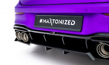 Тюнинг диффузор (юбка) на задний бампер VW Golf MK8 R вар. 2 фото