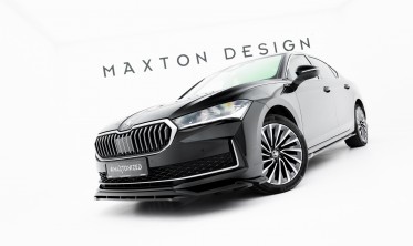Тюнинг накладка (юбка) на передний бампер Skoda Superb Mk4 Maxton design вар. 1 фото