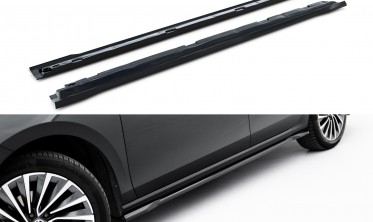 Тюнинг накладки на пороги Skoda Superb Mk4 вар. 1 фото