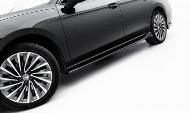 Тюнинг диффузори (листвы) под пороги Skoda Superb Mk4 вар. 2 фото