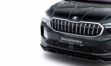 Тюнинговая накладка (сплиттер) на передний бампер Skoda Kodiaq Mk2 фото