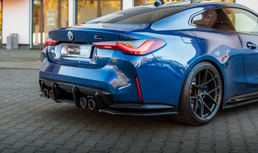 Боковые тюнинг накладки на задний бампер BMW M4 G82 / G83 вар. 2 фото