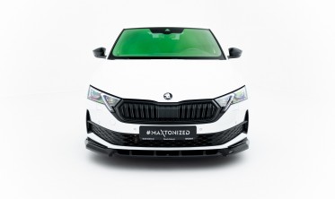 Тюнінговий спліттер на передній бампер Skoda Octavia Sportline Liftback / Combi Mk4 2024- фото