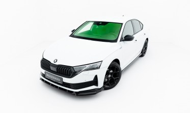 Тюнінговий спліттер на передній бампер Skoda Octavia Sportline Liftback / Combi Mk4 2024- фото