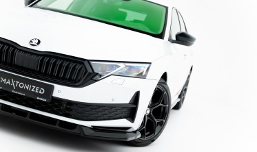 Тюнінговий спліттер на передній бампер Skoda Octavia Sportline Liftback / Combi Mk4 2024- фото