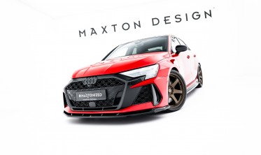 Тюнінговий спліттер на передній бампер Audi RS3 8Y Sedan, Sportback 2024- фото